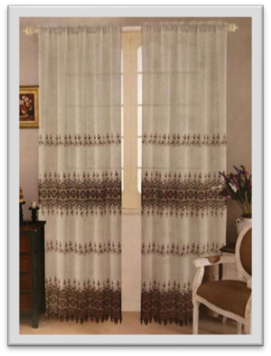 Home Favor Lace Embroidered Window Panel